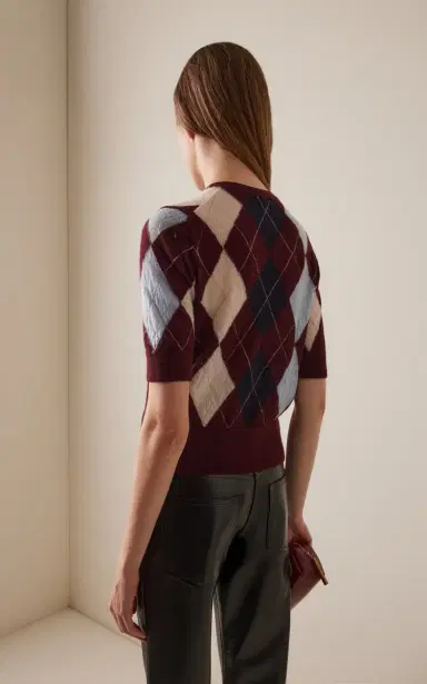 Khaite Anders Argyle-Knit Cashmere-Blend Top | Thumbnail 6