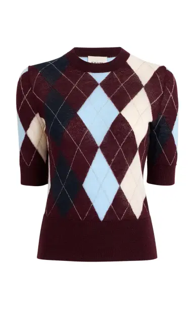 Khaite Anders Argyle-Knit Cashmere-Blend Top | Thumbnail 8