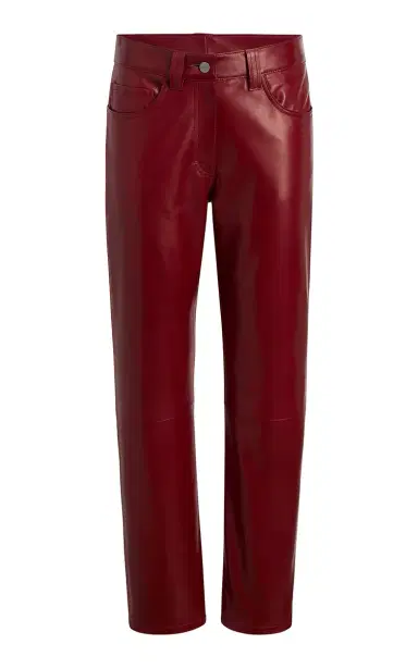 Khaite Callum Leather Straight-Leg Pants | Thumbnail 2 Khaite Callum Leather Straight-Leg Pants | Thumbnail 2