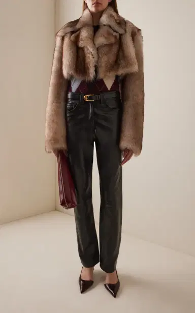 Khaite Callum Leather Straight-Leg Pants | Thumbnail 3 Khaite Callum Leather Straight-Leg Pants | Thumbnail 3