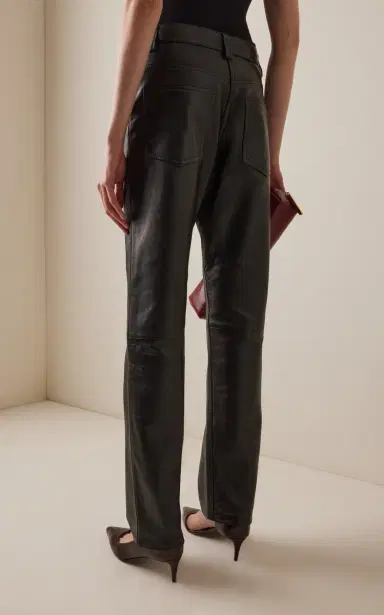 Khaite Callum Leather Straight-Leg Pants | Thumbnail 5 Khaite Callum Leather Straight-Leg Pants | Thumbnail 5