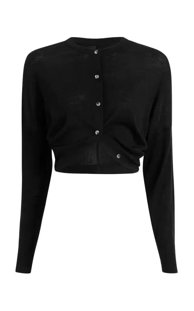 Finn Cropped Merino-Wool Cardigan