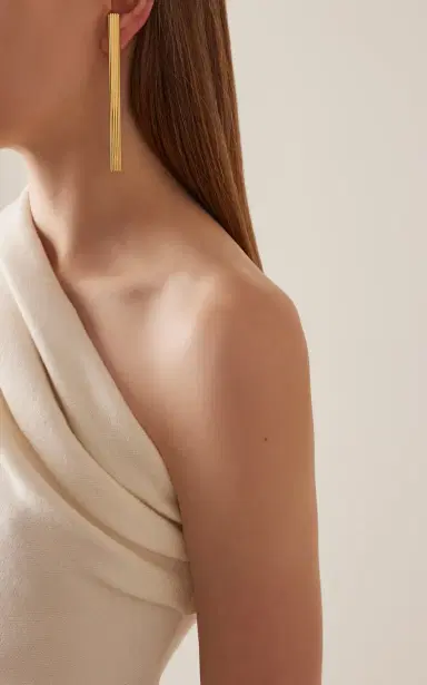 Khaite Empire 18K Gold Plated Long Earrings | Thumbnail 2 Khaite Empire 18K Gold Plated Long Earrings | Thumbnail 2