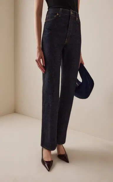 Khaite Danielle Stretch High-Rise Indigo Jeans | Thumbnail 3 Khaite Danielle Stretch High-Rise Indigo Jeans | Thumbnail 3