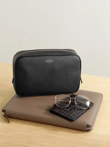Smythson Panama Organiser Tech Textured-leather Pouch | Thumbnail 2 Smythson Panama Organiser Tech Textured-leather Pouch | Thumbnail 2