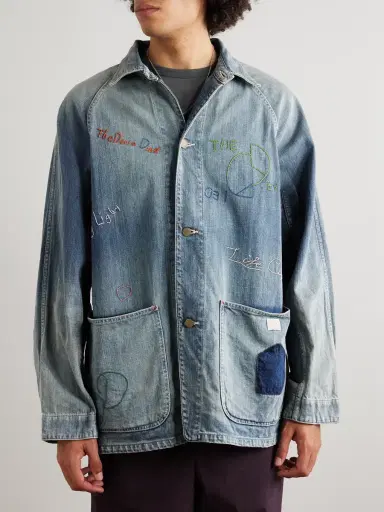 KAPITAL Cactus Embroidered Denim Jacket - Men | Thumbnail 3