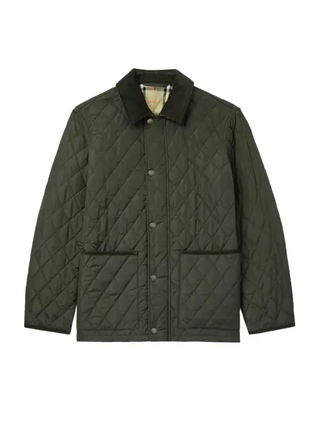 Padded Corduroy-Trimmed Quilted Shell Jacket - Men