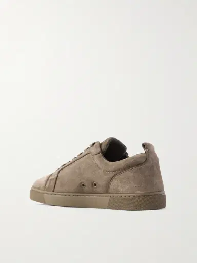Christian Louboutin Louis Junior Grosgrain-Trimmed Suede Sneakers - Men | Thumbnail 4 Christian Louboutin Louis Junior Grosgrain-Trimmed Suede Sneakers - Men | Thumbnail 4