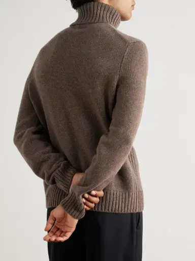 Loro Piana Parksville Baby Cashmere Rollneck Sweater - Men | Thumbnail 3