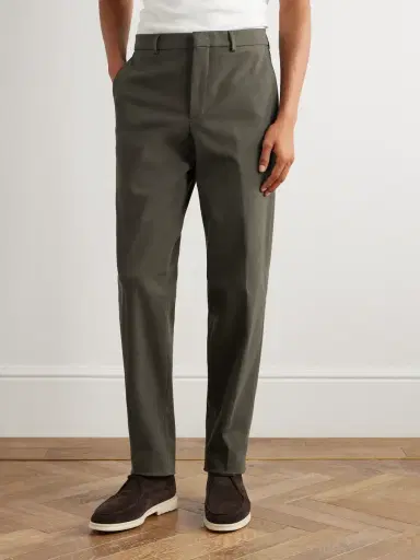 Loro Piana Jarno Austin Straight-Leg Stretch-Cotton Twill Trousers - Men | Thumbnail 3