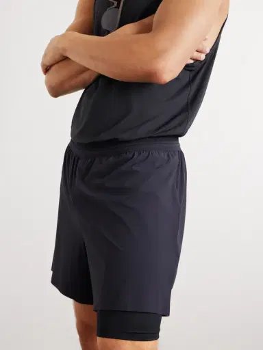 ON Performance Straight-Leg Layered 5" Stretch Recycled-Shell Running Shorts - Men | Thumbnail 5 ON Performance Straight-Leg Layered 5" Stretch Recycled-Shell Running Shorts - Men | Thumbnail 5