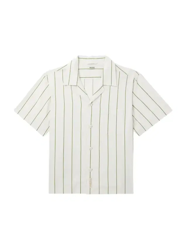 Celery Camp-Collar Striped Cotton-Poplin Shirt - Men