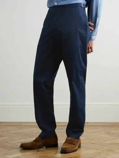 Orlebar Brown Brandon Slim-Fit Tapered Stretch Cotton and Cashmere-Blend Twill Trousers - Men | Thumbnail 3 Orlebar Brown Brandon Slim-Fit Tapered Stretch Cotton and Cashmere-Blend Twill Trousers - Men | Thumbnail 3