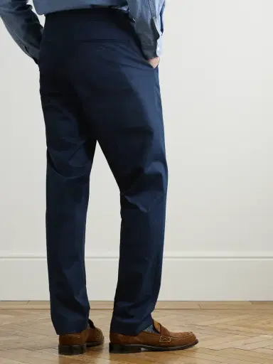 Orlebar Brown Brandon Slim-Fit Tapered Stretch Cotton and Cashmere-Blend Twill Trousers - Men | Thumbnail 4 Orlebar Brown Brandon Slim-Fit Tapered Stretch Cotton and Cashmere-Blend Twill Trousers - Men | Thumbnail 4