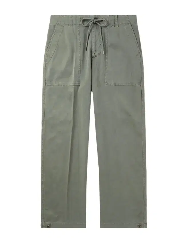 Flight Straight-Leg Slub Cotton-Blend Twill Drawstring Trousers - Men
