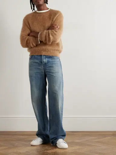 Saint Laurent Slim-Fit ohair-Blend Sweateren | Thumbnail 2