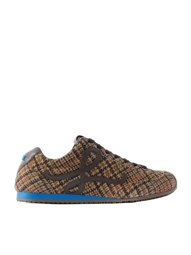 Ballet Runner 2.0 Leather-Trimmed Checked Wool Sneakers - Men