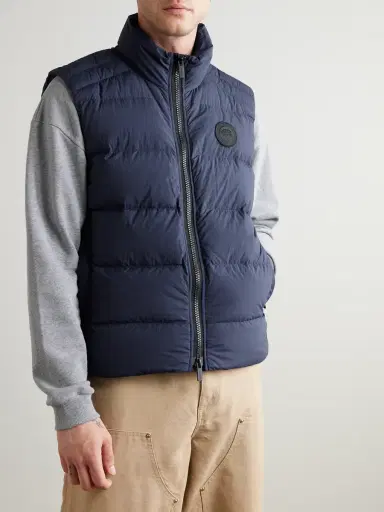 Canada Goose Crofton Slim-Fit Logo-Appliquéd Quilted Enduraluxe® Down Gilet - Men | Thumbnail 3