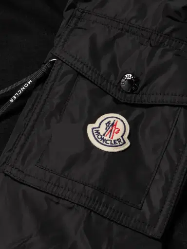 Moncler Padded Shell-Trimmed Cotton-Blend Jersey Sweatshirt - Men | Thumbnail 4 Moncler Padded Shell-Trimmed Cotton-Blend Jersey Sweatshirt - Men | Thumbnail 4