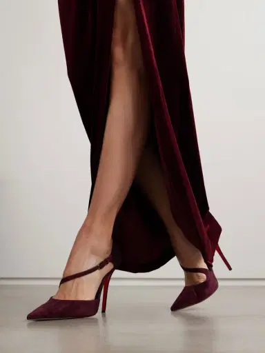 Christian Louboutin Miss Ziggyta 100 Suede Pumps | Thumbnail 2