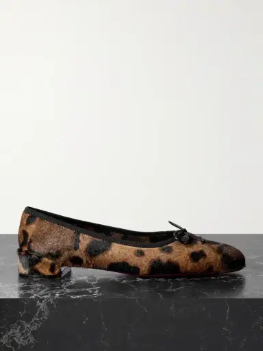 Christian Louboutin Sweetie Jane Leopard-print Calf Hair Ballet Flats | Thumbnail 1 Christian Louboutin Sweetie Jane Leopard-print Calf Hair Ballet Flats | Thumbnail 1