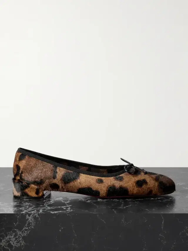 Christian Louboutin Sweetie Jane Leopard-print Calf Hair Ballet Flats