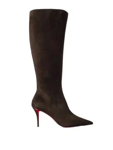 Christian Louboutin Miss Z 80 Suede Knee Boots | Thumbnail 1 Christian Louboutin Miss Z 80 Suede Knee Boots | Thumbnail 1