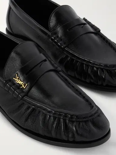 Saint Laurent Le Loafer Logo-embellished Leather Loafers | Thumbnail 4
