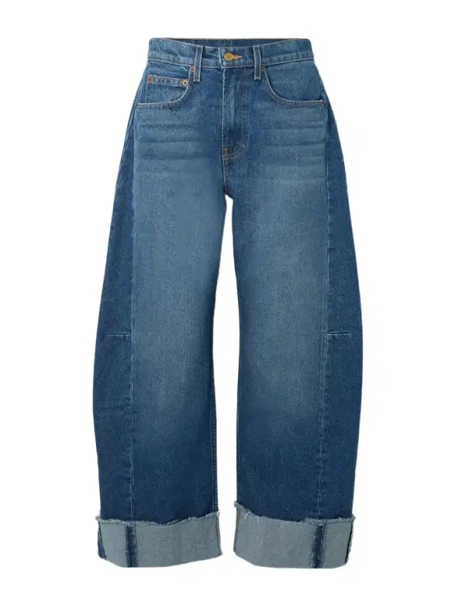 Relaxed Lasso Frayed Mid-rise Barrel-leg Jeans