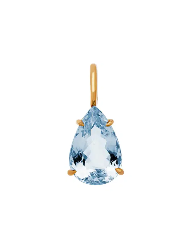 Aquamarine Solitaire Charm