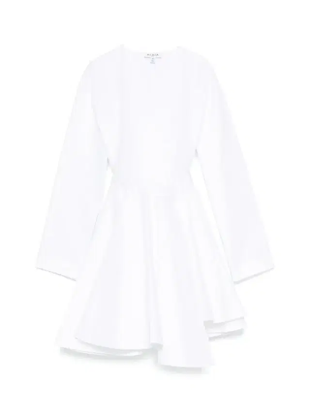 Asymmetric Poplin Mini Dress