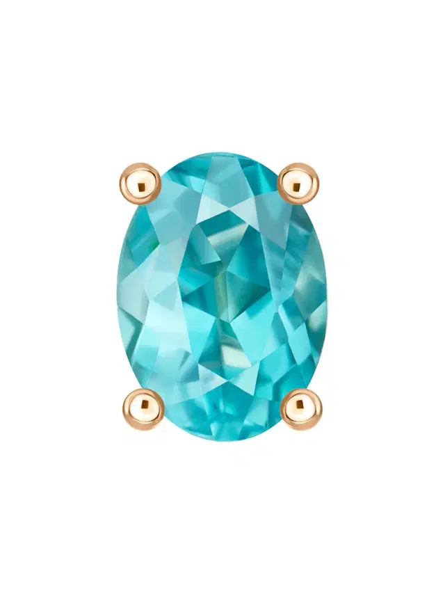 Blue Tourmaline Stud