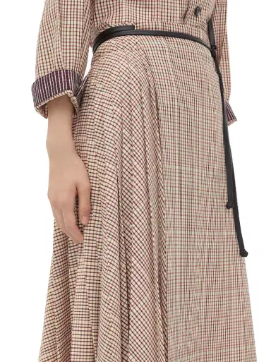 Bottega Veneta Check Viscose Midi Skirt | Thumbnail 4 Bottega Veneta Check Viscose Midi Skirt | Thumbnail 4