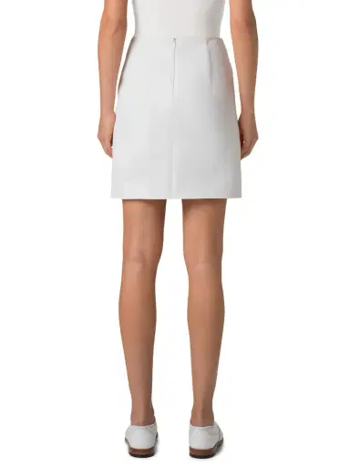 Akris Cotton Silk Short Pencil Skirt | Thumbnail 4