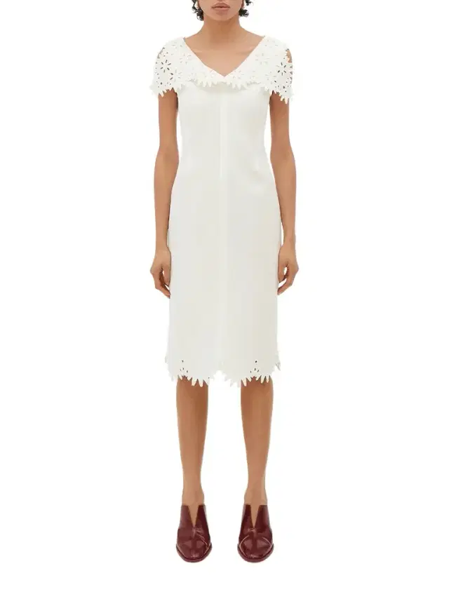 English Embroidery Midi Dress