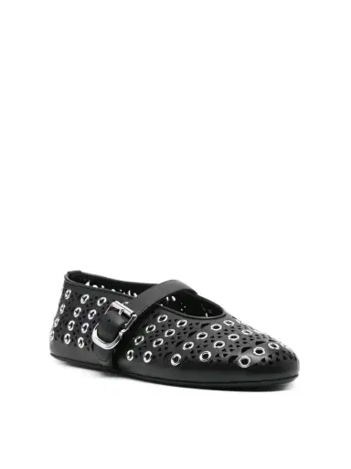 Alaïa Eyelet and Vienne Leather Ballet Flats | Thumbnail 2 Alaïa Eyelet and Vienne Leather Ballet Flats | Thumbnail 2