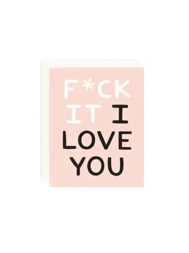 Girl W Knife F*ck It, I Love You Card | Thumbnail 1