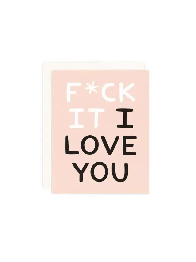 Girl W Knife F*ck It, I Love You Card