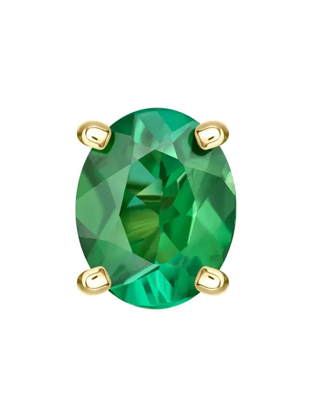 Green Tourmaline Stud