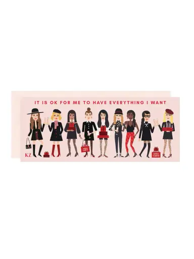 Girl W Knife It's Okay For Me To Have Everything Card | Thumbnail 1 Girl W Knife It's Okay For Me To Have Everything Card | Thumbnail 1