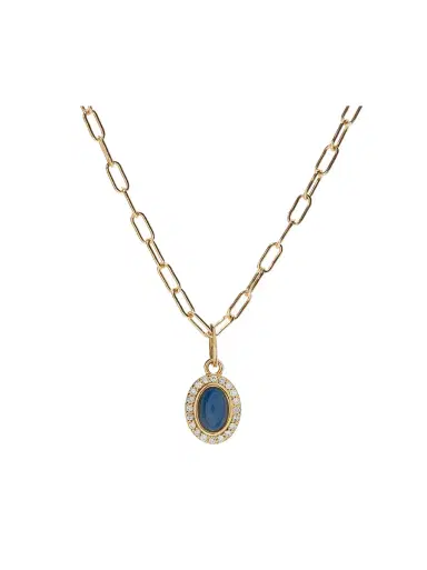 aligrace Labradorite Cabochon, Diamond and Gold Charm | Thumbnail 2 aligrace Labradorite Cabochon, Diamond and Gold Charm | Thumbnail 2