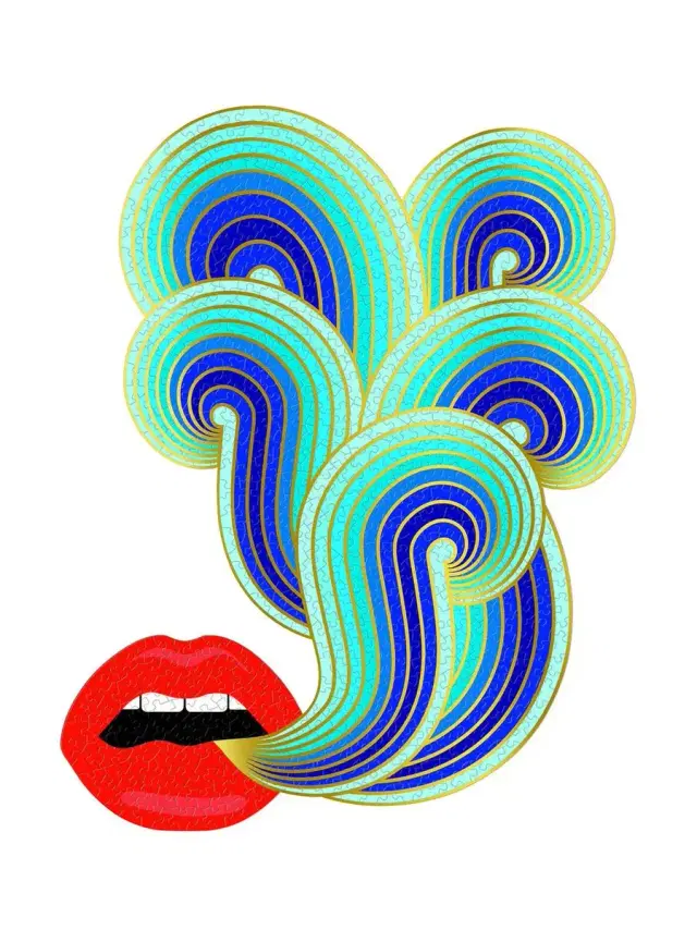 Jonathan Adler Lips Shaped Puzzle