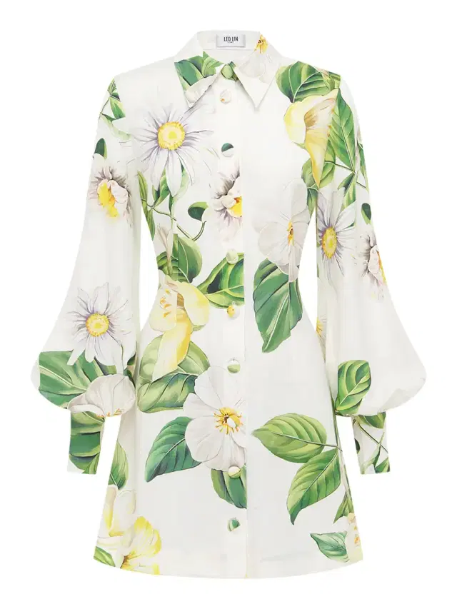 LEO LIN Luminous Linen Mini Dress