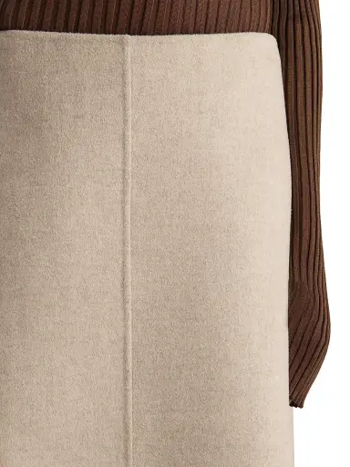 Khaite Women's Nania Cashmere A-Line Midi-Skirt - Oatmeal | Thumbnail 4 Khaite Women's Nania Cashmere A-Line Midi-Skirt - Oatmeal | Thumbnail 4