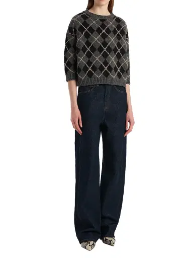 Khaite Women's Bonnie Mid-Rise Wide-Leg Jeans - Benson | Thumbnail 2 Khaite Women's Bonnie Mid-Rise Wide-Leg Jeans - Benson | Thumbnail 2
