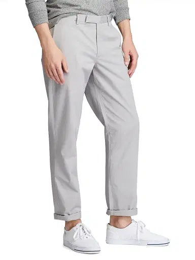 Polo Ralph Lauren Men's Military Stretch-Cotton Mid-Rise Straight-Leg Pants - Grey Fog | Thumbnail 4