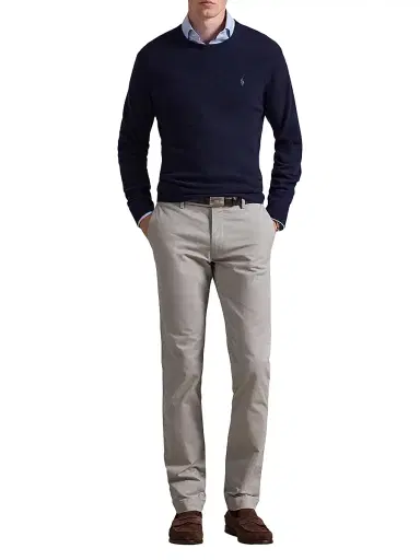 Polo Ralph Lauren Men's Stretch-Twill Mid-Rise Straight-Leg Pants - Grey Fog | Thumbnail 2