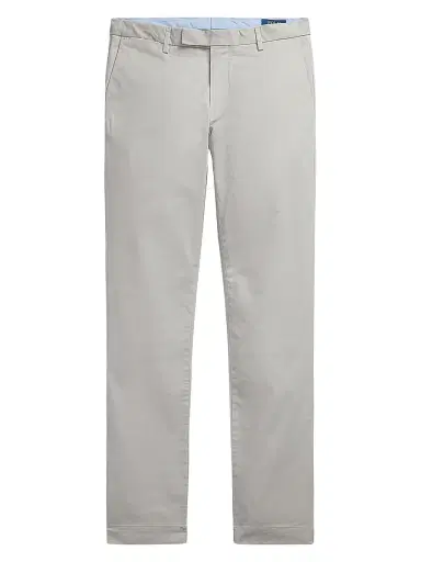 Polo Ralph Lauren Men's Stretch-Twill Mid-Rise Straight-Leg Pants - Grey Fog | Thumbnail 1