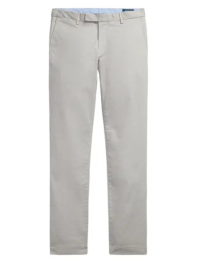 Polo Ralph Lauren Men's Stretch-Twill Mid-Rise Straight-Leg Pants - Grey Fog