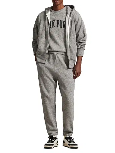 Polo Ralph Lauren Men's Logo Vintage Fleece Joggers - Dark Grey Heather | Thumbnail 2 Polo Ralph Lauren Men's Logo Vintage Fleece Joggers - Dark Grey Heather | Thumbnail 2